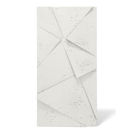 Płyta betonowa na ścianę 3D PB05C 1200x600x48, zgaszona biel B0, wzór C, beton architektoniczny