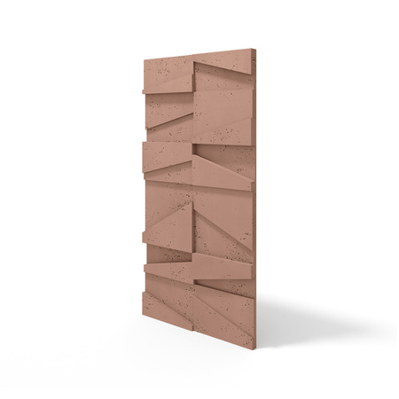 Płyta betonowa na ścianę 3D PB09 1200x600x45, brudny róż CL07, beton architektoniczny