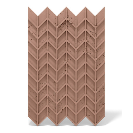 Płyta betonowa na ścianę 3D PB49 935x600x25, brudny róż CL07, beton architektoniczny