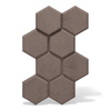Płyta betonowa na ścianę 3D PB01 975x650x35, czekoladowy CL02, beton architektoniczny