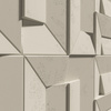Płyta betonowa na ścianę 3D PB26B 600x600x45, kość słoniowa KS; wzór B, beton architektoniczny