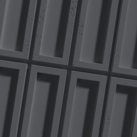 Płyta betonowa na ścianę 3D PB66A 1350x430x22, czarny B15; wzór A, beton architektoniczny
