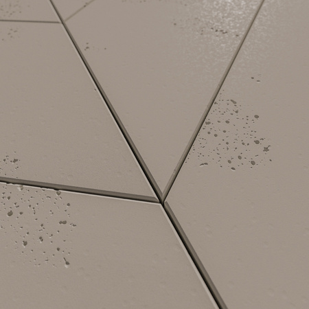 Płyta betonowa na ścianę 3D PB35P 455x120x20, szarobeżowy CL05, prawy, beton architektoniczny