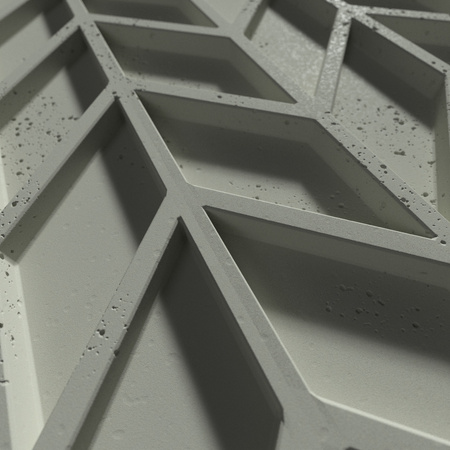 Płyta betonowa na ścianę 3D PB49 935x600x25, zgaszona zieleń CL09, beton architektoniczny