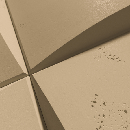 Płyta betonowa na ścianę 3D PB20 600x600x40, miodowy CL03, beton architektoniczny