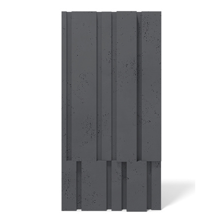 Płyta betonowa na ścianę 3D PB13 1200x600x40, czarny B15, beton architektoniczny
