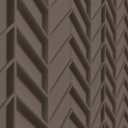 Płyta betonowa na ścianę 3D PB47 939x600x25, czekoladowy CL02, beton architektoniczny
