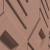 Płyta betonowa na ścianę 3D PB21 1050x600x45, brudny róż CL07, beton architektoniczny