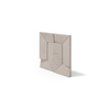 Płyta betonowa na ścianę 3D PB26B 600x600x45, kaszmirowy CL04; wzór B, beton architektoniczny