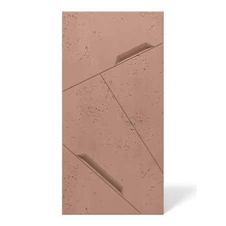 Płyta betonowa na ścianę 3D PB18 1200x600x38, brudny róż CL07, beton architektoniczny