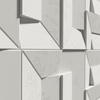Płyta betonowa na ścianę 3D PB26A 600x600x45, zgaszona biel B0, wzór A, beton architektoniczny