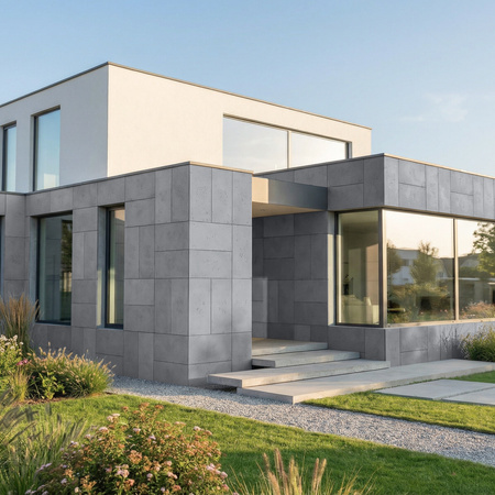 Płyta betonowa na ścianę 2D PA15 800x400x10, szary S96, beton architektoniczny