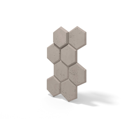 Płyta betonowa na ścianę 3D PB01 975x650x35, szarobeżowy CL05, beton architektoniczny