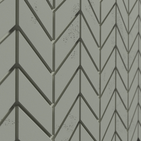 Płyta betonowa na ścianę 3D PB46 939x600x25, zgaszona zieleń CL09, beton architektoniczny