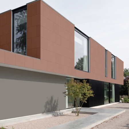 Płyta betonowa na ścianę 2D PA03 600x600x10, brudny róż CL07, beton architektoniczny