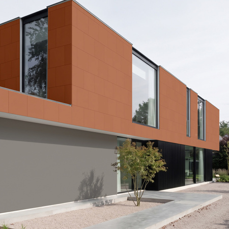 Płyta betonowa na ścianę 2D PA03 600x600x10, terakota CL01, beton architektoniczny