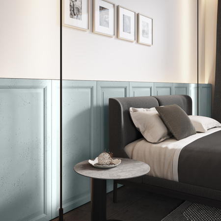 Płyta betonowa na ścianę 3D PB33A 1200x600x30, jasny błękit CL06; wzór A, beton architektoniczny