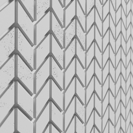 Płyta betonowa na ścianę 3D PB48 935x600x25, jasnoszary S50, beton architektoniczny