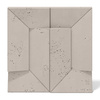 Płyta betonowa na ścianę 3D PB26B 600x600x45, kaszmirowy CL04; wzór B, beton architektoniczny