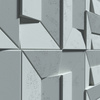 Płyta betonowa na ścianę 3D PB26B 600x600x45, jasny błękit CL06; wzór B, beton architektoniczny
