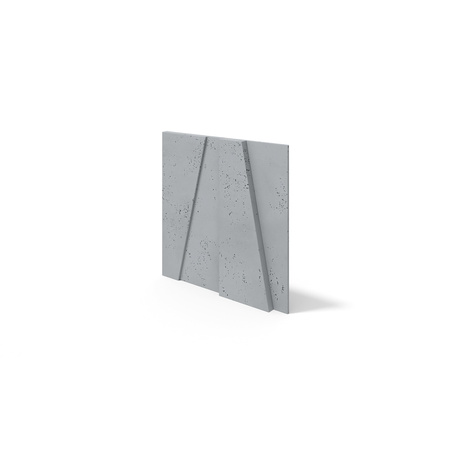 Płyta betonowa na ścianę 3D PB10 600x600x40, szary S96, beton architektoniczny