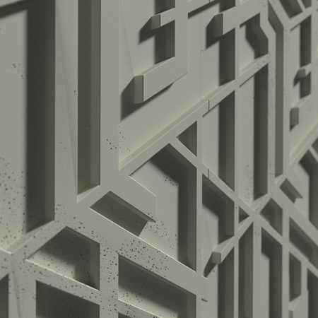 Płyta betonowa na ścianę 3D PB27 1200x600x35, zgaszona zieleń CL09, beton architektoniczny