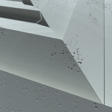 Płyta betonowa na ścianę 3D PB70A 1200x600x35, jasny błękit CL06; wzór A, beton architektoniczny