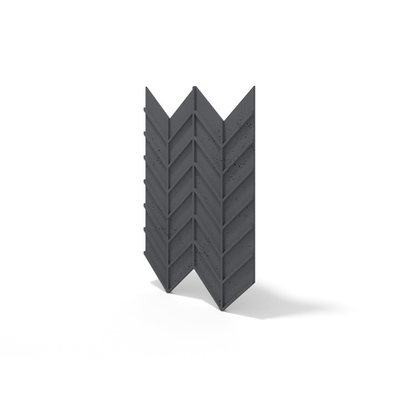Płyta betonowa na ścianę 3D PB47 939x600x25, czarny B15, beton architektoniczny