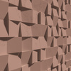 Płyta betonowa na ścianę 3D PB16 600x600x40, brudny róż CL07, beton architektoniczny