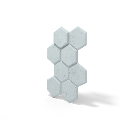 Płyta betonowa na ścianę 3D PB01 975x650x35, jasny błękit CL06, beton architektoniczny