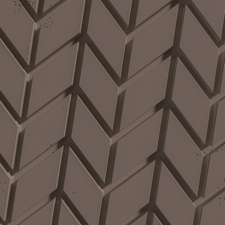 Płyta betonowa na ścianę 3D PB48 935x600x25, czekoladowy CL02, beton architektoniczny