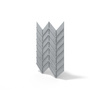 Płyta betonowa na ścianę 3D PB47 939x600x25, szary S96, beton architektoniczny