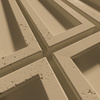 Płyta betonowa na ścianę 3D PB66A 1350x430x22, miodowy CL03; wzór A, beton architektoniczny