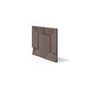 Płyta betonowa na ścianę 3D PB26B 600x600x45, czekoladowy CL02; wzór B, beton architektoniczny