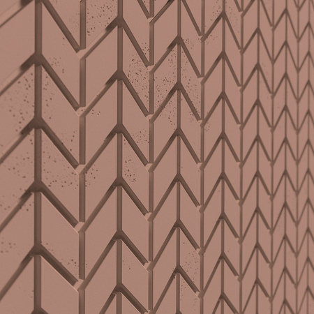 Płyta betonowa na ścianę 3D PB48 935x600x25, brudny róż CL07, beton architektoniczny