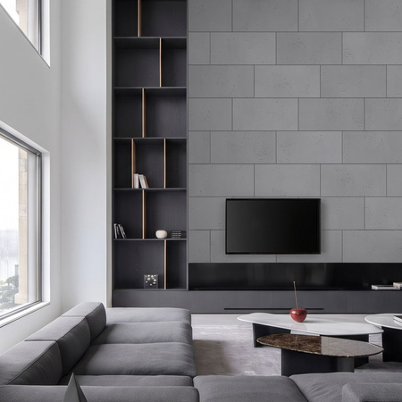 Płyta betonowa na ścianę 2D PA01 600x300x10, szary S96, beton architektoniczny