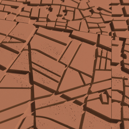 Płyta betonowa na ścianę 3D PB71D 600x600x22, terakota CL01; wzór D, beton architektoniczny