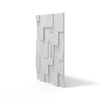 Płyta betonowa na ścianę 3D PB11 1200x600x40, jasnoszary S50; wzór A, beton architektoniczny