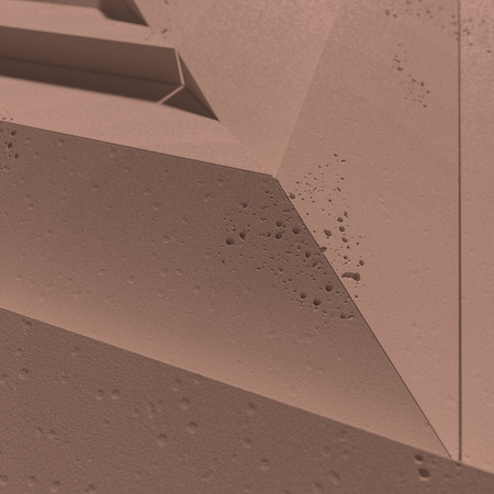 Płyta betonowa na ścianę 3D PB70A 1200x600x35, brudny róż CL07; wzór A, beton architektoniczny