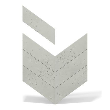 Płyta betonowa na ścianę 3D PB35 455x120x20, pistacjowy CL08, beton architektoniczny