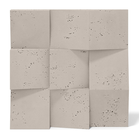 Płyta betonowa na ścianę 3D PB15 600x600x40, kaszmirowy CL04, beton architektoniczny