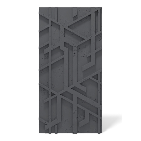 Płyta betonowa na ścianę 3D PB27 1200x600x35, czarny B15, beton architektoniczny