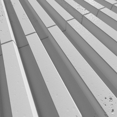 Płyta betonowa na ścianę 3D PB38 1350x480x30, jasnoszary S50, beton architektoniczny