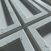 Płyta betonowa na ścianę 3D PB66A 1350x430x22, jasny błękit CL06; wzór A, beton architektoniczny
