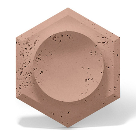 Płyta betonowa na ścianę 3D PB01D 260x300x37, brudny róż CL07, beton architektoniczny