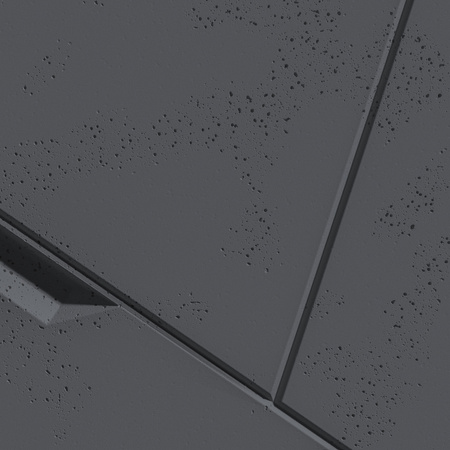 Płyta betonowa na ścianę 3D PB18 1200x600x38, czarny B15, beton architektoniczny