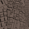 Płyta betonowa na ścianę 3D PB71F 600x600x22, czekoladowy CL02; wzór F, beton architektoniczny