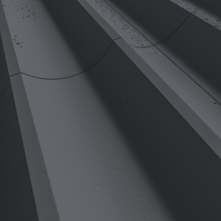 Płyta betonowa na ścianę 3D PB59 1350x500x35, czarny B15, beton architektoniczny