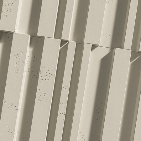 Płyta betonowa na ścianę 3D PB42 1350x600x30, kość słoniowa KS, beton architektoniczny