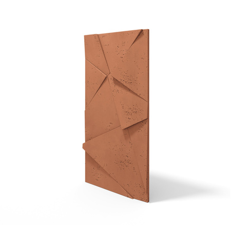 Płyta betonowa na ścianę 3D PB05C 1200x600x48, terakota CL01, wzór C, beton architektoniczny